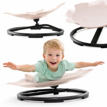 Mini karuzela dla dzieci Rybka - obrotowe siedzisko sensoryczne, krzesło balansujące - kolor beżowy