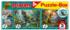 Puzzle 2x60 + 2x100 Dinozaury 320el Dinos Schmidt Walizka metalowa