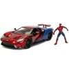 Spiderman Auto 2017 Ford GT + figurka Spider-man Metalowy Samochód Marvel
