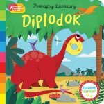 Diplodok poznajemy Dinozaury Ruchoma książeczka Akademia mądrego dziecka