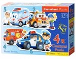 Pierwsze puzzle konturowe Służba ratownicza 22 el Castorland