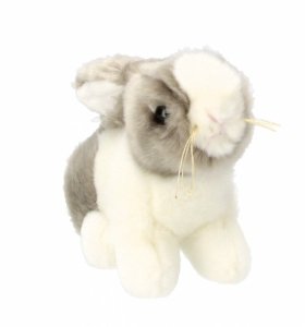 Króliczek szaro-biały 16cm Maskotka Przytulanka Beppe