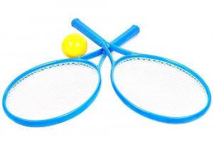 Zestaw dziecięcy do tenisa Paletki Rakietki z piłeczką Blue