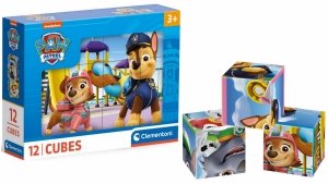Puzzle Klocki przestrzenne Psi Patrol 12 elem Clementoni