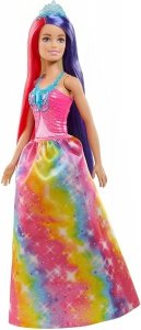 Barbie Dreamtopia Lalka Księżniczka Kolorowe włosy Tęczowa Mattel 