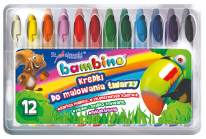 Kredki do malowania twarzy Bambino 12 kolorów Zmywalne