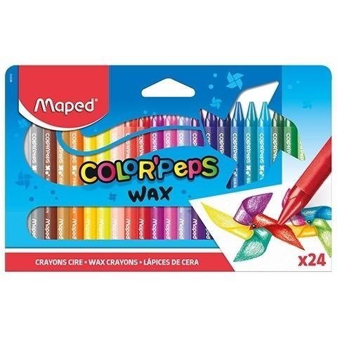 Kredki świecowe Maped 24 kolory Colorpeps