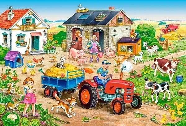 Puzzle 40 MAXI Życie na farmie Castorland Extra Big