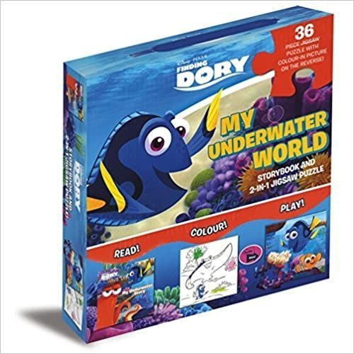Zestaw Finding Dory 2w1 Książeczki Puzzle Kolorowanki Naklejki Puszka