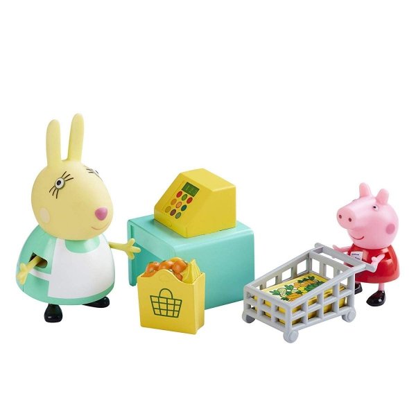 Świnka Peppa Pig Sklep Pani Królik + Peppa zakupy