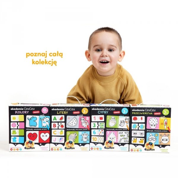 Cyfry Akademia CzuCzu Liczymy 2 Książeczki Puzzle 3+