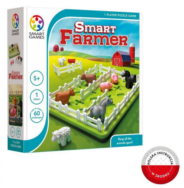 Zwierzaki na wsi Smart Games Gra logiczna dla dzieci 