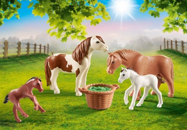 Playmobil Country 70682 2 Konie 2 Źrebaki Figurki kucyki