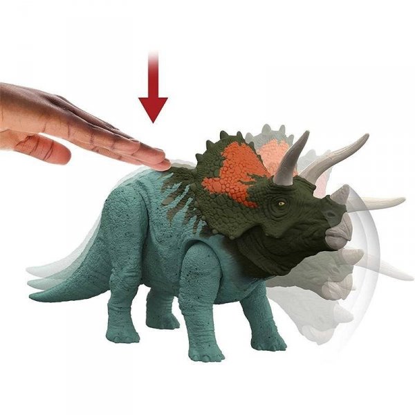  Dinozaur Triceratops Jurassic World Dziki ryk Mattel
