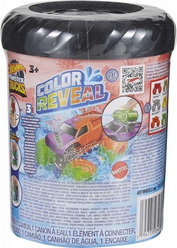 Hot Wheels Monster Truck Color Reveal Pojemnik