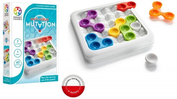 Anti-virus Antywirus Mutacja Smart Games Gra logiczna SmartGames 60 zadań 518563