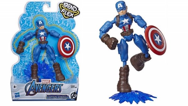 Bend and Flex Marvel Figurka elastyczna Kapitan Ameryka Hasbro E7869 E7377