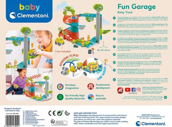 Zabawny Garaż Samochodowy Autka CLEMENTONI BABY 18mc+