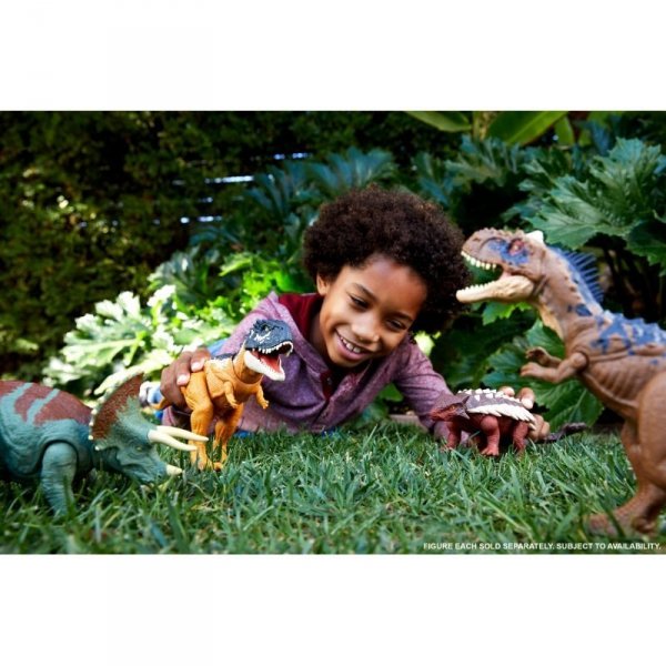  Dinozaur Triceratops Jurassic World Dziki ryk Zabawa dinozaurami