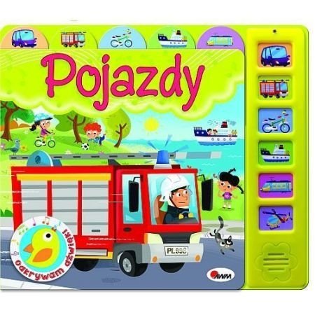 Pojazdy Książeczka dźwiękowa Dźwięki 6 pojazdów