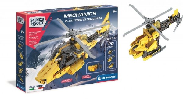 Helikopter ratowniczy Clementoni Laboratorium Mechaniki 20 modeli 8+