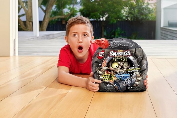 Zuru Smashers Monster Trucks Shark Speedster Auto dźwięki 25 niespodzianek