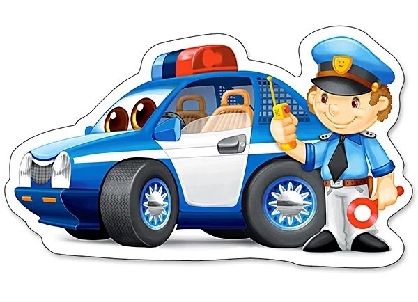 Pierwsze puzzle konturowe dla maluchów 22 el Castorland Policja