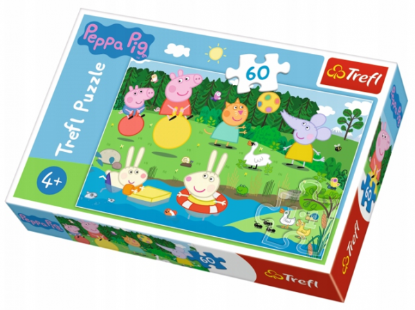 Puzzle Świnka Peppa 60 el Wakacyjna zabawa Trefl 17326