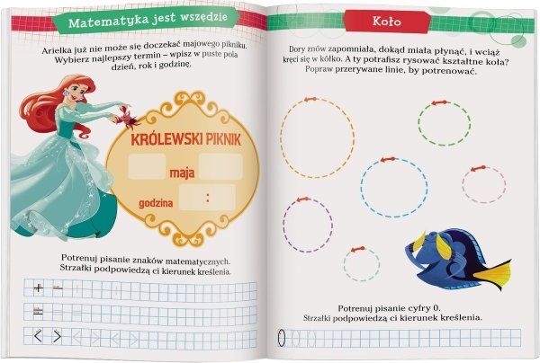 Matematyka Elementarz Matematyczny Disney z pisakiem Pisz i zmazuj