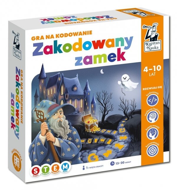Zakodowany zamek Gra na kodowanie Edukacyjna Kapitan Nauka 4+
