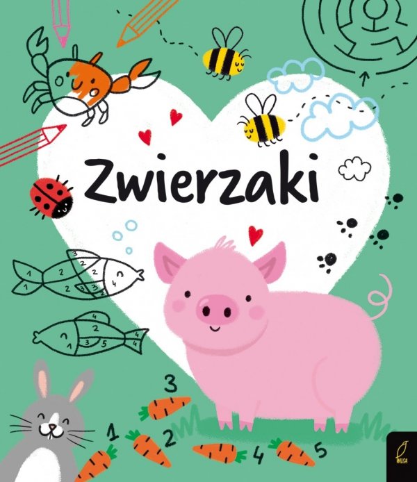 Kolorowanka Zwierzaki z zadaniami Łamigłówki