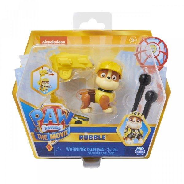 Psi Patrol Movie Piesek Figurka Rubble z Wyrzutnią 