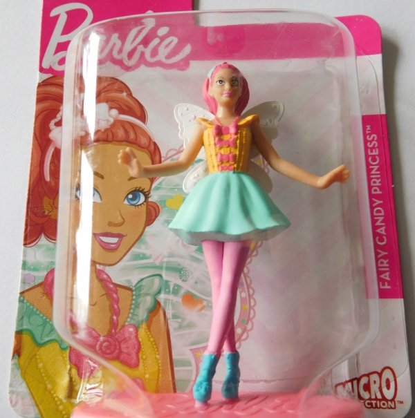 Barbie Fairy Candy Princess 7cm Mattel Mini figurka na tort