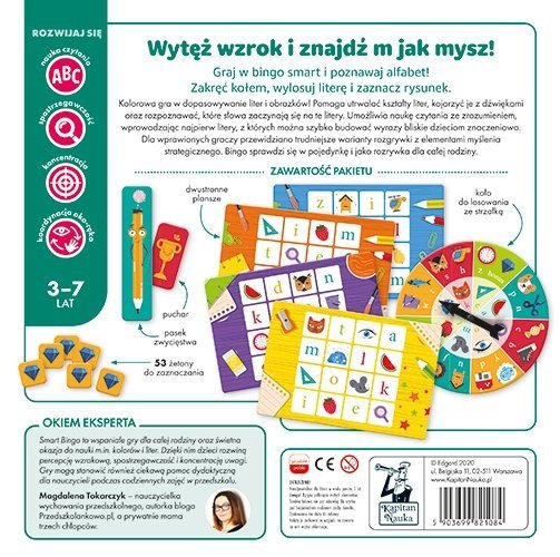 Alfabet Gra Edukacyjna Smart Bingo Kapitan Nauka
