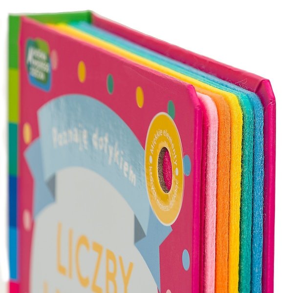 Liczby i kolory Poznaję dotykiem Sensoryczna książeczka Akademia mądrego dziecka