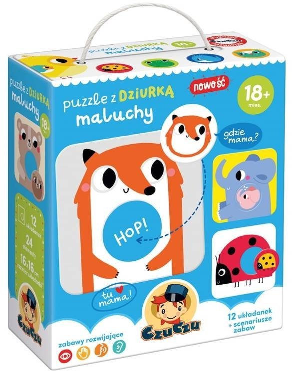 Czuczu Puzzle z dziurką Maluchy 12 Układanek  18m+ 6665404