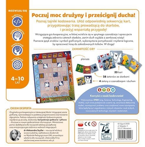 Zakodowany zamek Gra na kodowanie Edukacyjna Kapitan Nauka 4+