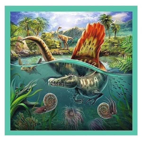 Puzzle dinozaury 3w1 Niezwykły świat dinozaurów Trefl 34837