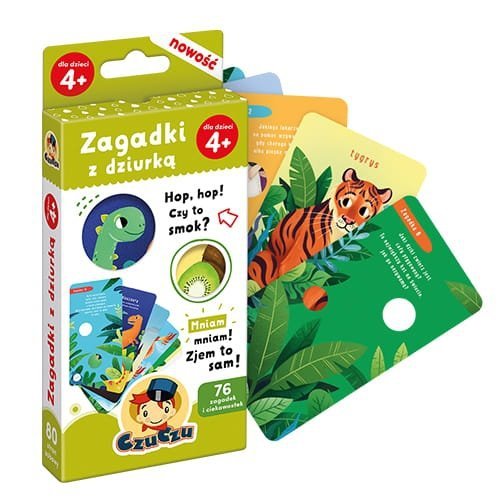 CzuCzu ZAGADKI z dziurką 4+ Książeczka Karty z zadaniami 6222947