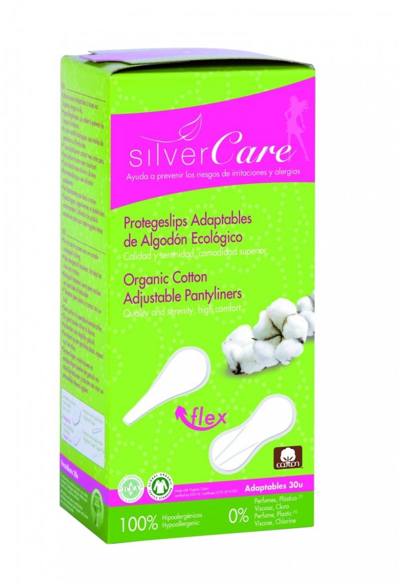 Masmi Silver Care Elastyczne wkładki higieniczne - 100% bawełny organicznej