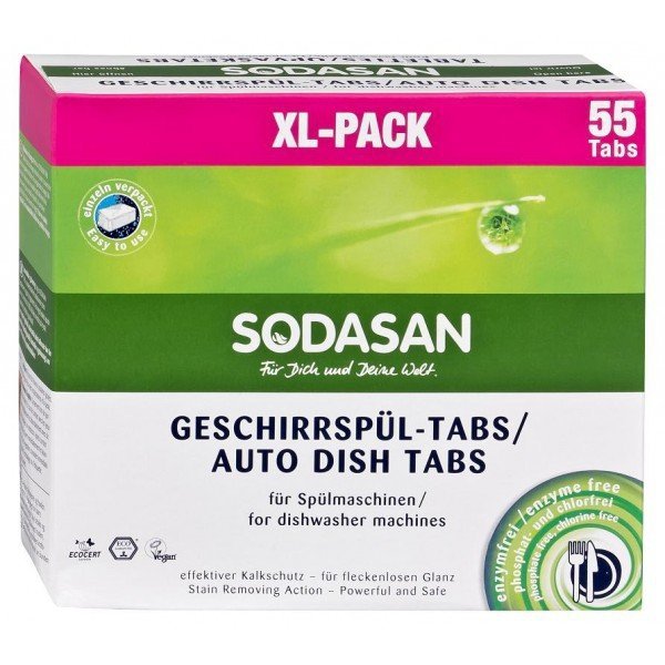 Sodasan Tabletki ekologiczne do mycia w zmywarkach 55szt