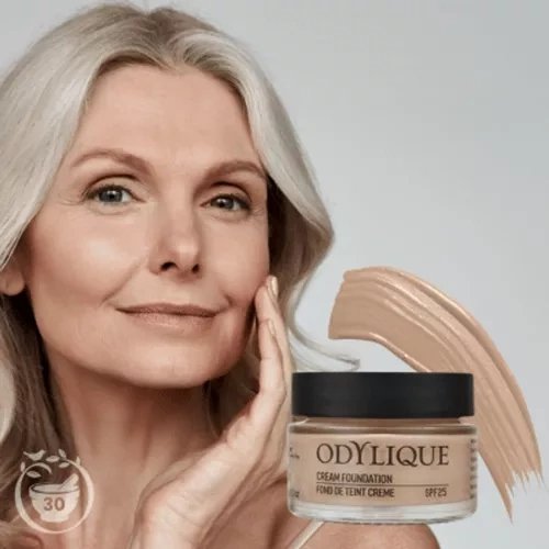 Odylique by Essential Care organiczny kremowy podkład do makijażu z filtrem mineralnym SPF 25 kolor Fair Rosy, 30 ml