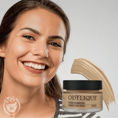 Odylique by Essential Care organiczny kremowy podkład do makijażu z filtrem mineralnym SPF 25 kolor 41 Fair Medium Neutral, 30 m