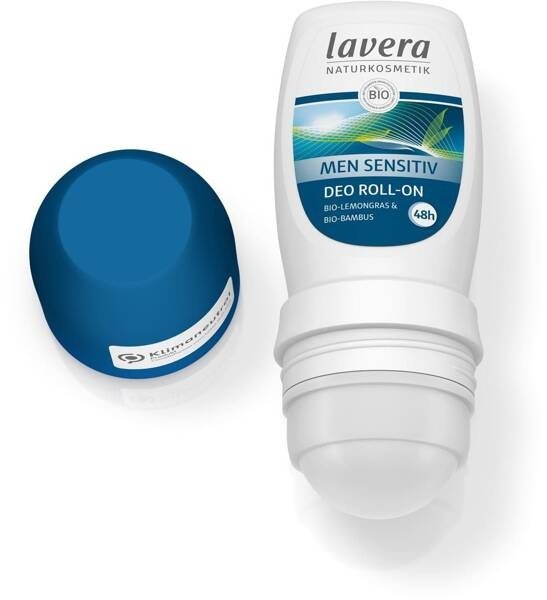 Lavera MEN SENSITIV 24 h dezodorant roll-on z bio-bambusem i bio-trawą cytrynową