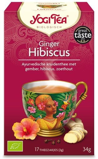 YOGI TEA Herbata IMBIR z HIBISKUSEM (Ginger Hibiscus)