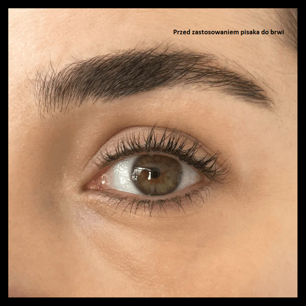 puroBio Pisak do wypełniania brwi z precyzyjnym pędzelkiem  04 MIĘKKA CZERŃ