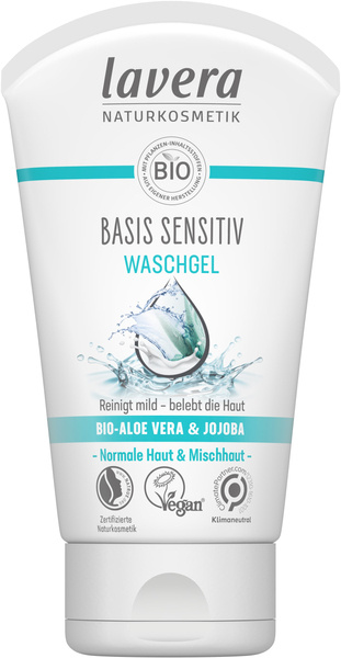 Lavera BASIS SENSITIV Żel do mycia twarzy z bio-aloesem i jojobą
