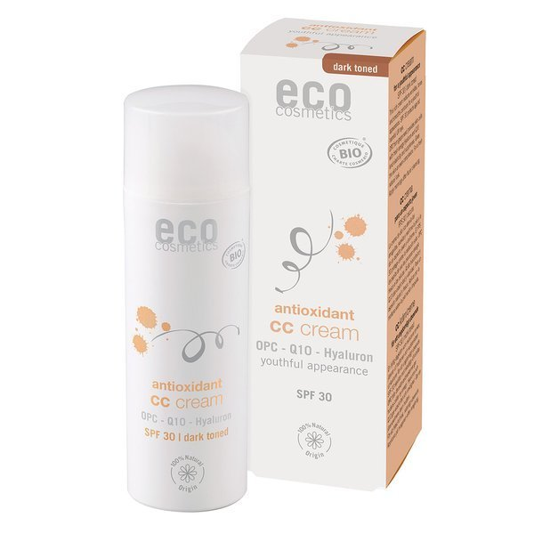 eco cosmetics Krem CC odcień CIEMNY SPF 30 z OPC, koenzymem Q10 i kwasem hialuronowym 50 ml