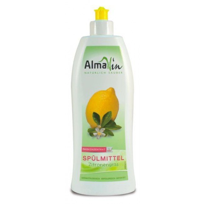 AlmaWin Skoncentrowany płyn  mycia naczyń  z trawą cytrynową 500ml.