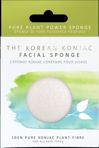 Konjac Sponge Company Gąbka Konjac do mycia twarzy i ciała biała uniwersalna 100% czysty Konjac